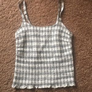 Black and White Hollister Tank